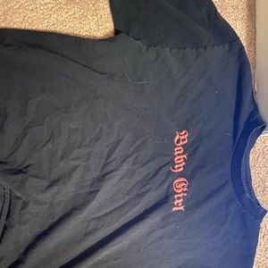 baby girl black t-shirt